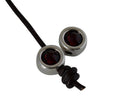 SWAROVSKI and Zamak slider. 12mm Coin. Silver-Burgundy. Inn.3mm