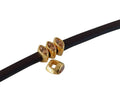 SWAROVSKI and metal slider navette 5.5x3mm. Gold-Light Colorado Topaz. Int.3x2mm