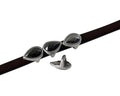 SWAROVSKI and metal slider drop 10x7mm. Silver-Jet Hematite Pearl. Int.5x2.5mm