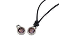 Swarovski and metal pendant coin 6.5x6.5mm. Silver-Antique Pink. Inn1.8mm
