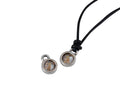 Swarovski and metal pendant coin 6.5x6.5mm. Silver-Golden Shadow. Inn1.8mm