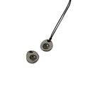 Swarovski pendant 9x8x5mm. Silver-black diamond. Int.1.2mm