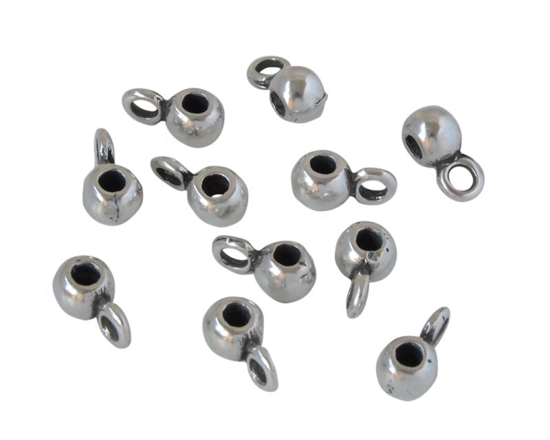 Zamak pendant component 5mm round bead - Inn.2mm/1.9mm