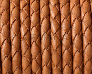 4mm Braided Leather Dark Brown Matt Bolo Braided Leather Cord by